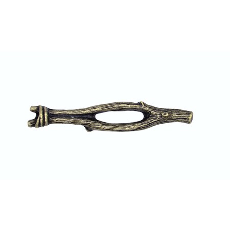Buck Snort Distinctive Decorative Hardware Large Twigs 2-15/16-in Center to Center Brass Ox Cabinet Pull PL00358-1200